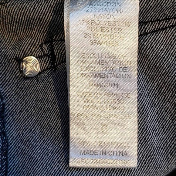 Democracy Jeans Skinny Ab Solution Flex Womens Size 6 Dark Wash Mid Rise - Picture 6 of 11